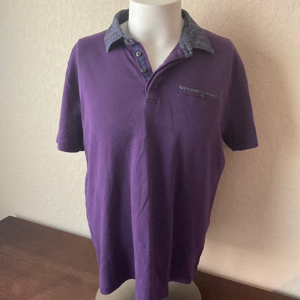 English Laundry Men's Polo, XL, Dark Purple